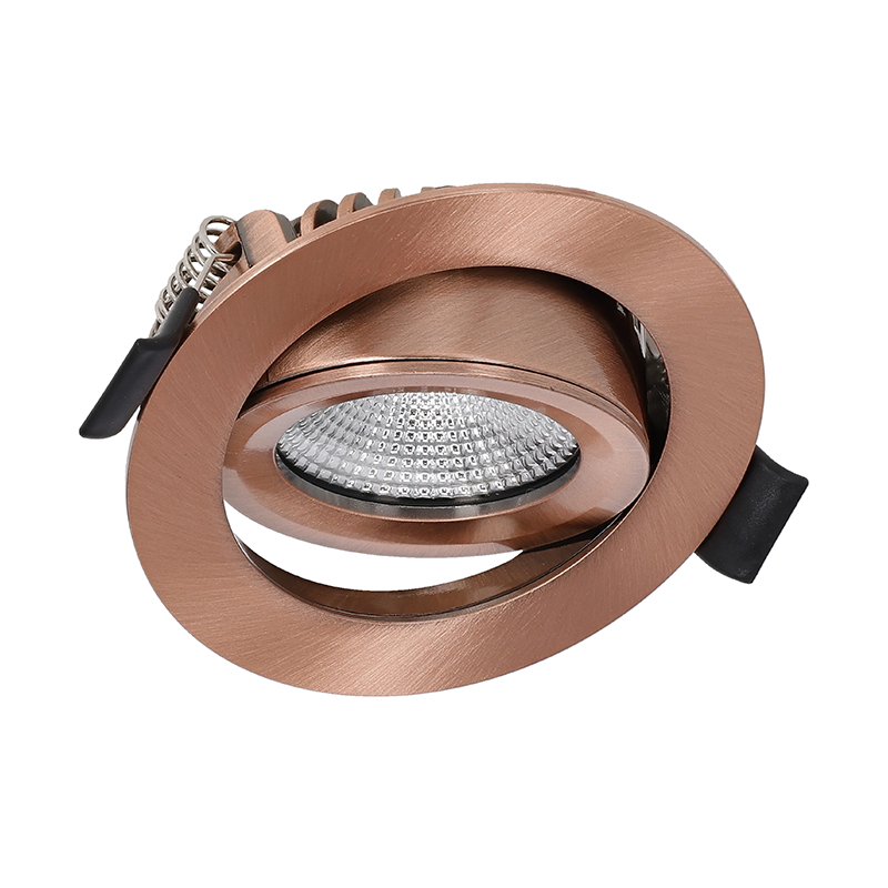 Inbouwspot Laag Latina Vara Geborsteld Koper 5W 85mm